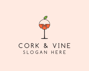 Orange Cocktail Drink  logo design