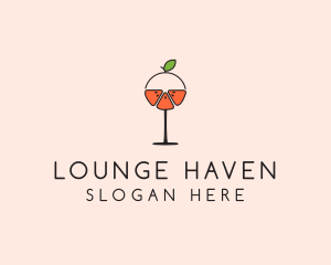 Orange Cocktail Drink  logo design