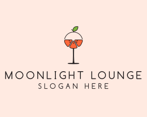 Orange Cocktail Drink  logo design