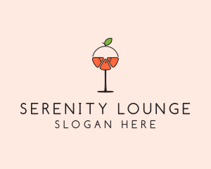 Orange Cocktail Drink  logo design