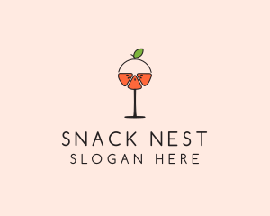 Orange Cocktail Drink  logo design