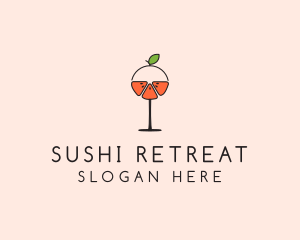 Orange Cocktail Drink  logo design