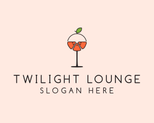 Orange Cocktail Drink  logo design