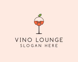 Orange Cocktail Drink  logo design