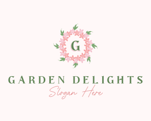 Wedding Flower Garland logo design