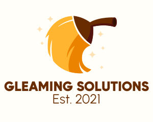 Magical Cleaning  Broom  logo design