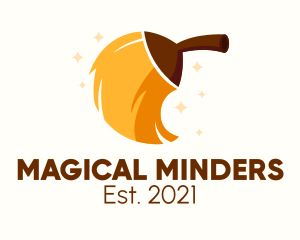 Magical Cleaning  Broom  logo design