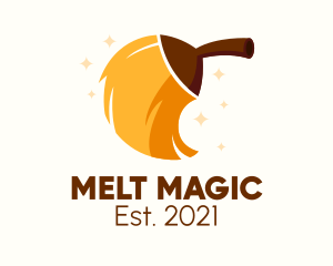 Magical Cleaning  Broom  logo design