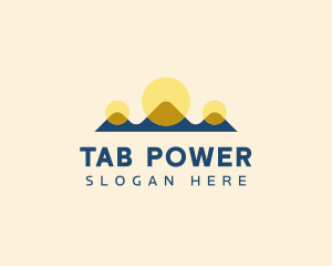 Solar Power Mountain  logo design