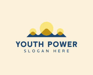 Solar Power Mountain  logo design