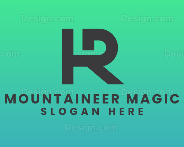 Modern Monogram Letter HR Logo