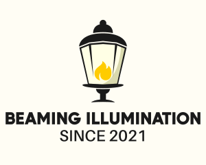 Lamp Flame Lighting  logo design