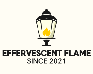 Lamp Flame Lighting  logo design