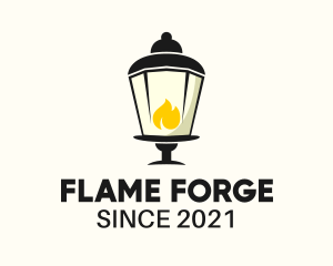 Lamp Flame Lighting  logo design