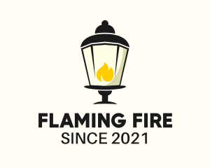 Lamp Flame Lighting  logo design