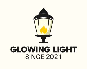 Lamp Flame Lighting  logo design