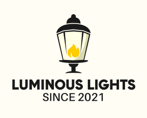 Lamp Flame Lighting  logo design