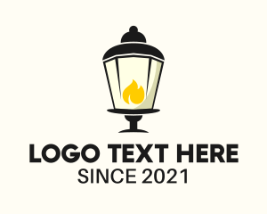 Light - Lamp Flame Lighting logo design