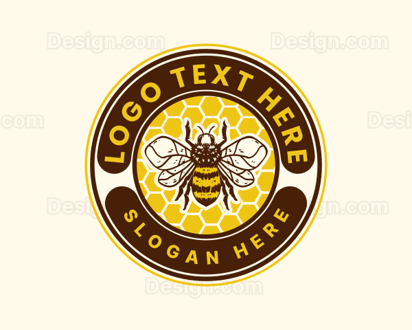 Bee Honey Hive Logo