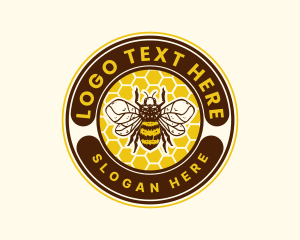 Bee Honey Hive Logo