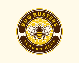 Bee Honey Hive logo design