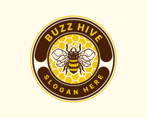 Bee Honey Hive logo design