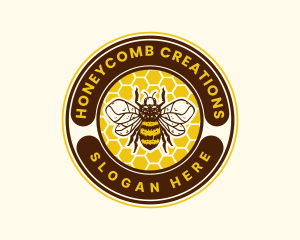 Bee Honey Hive logo design