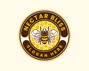 Bee Honey Hive logo design