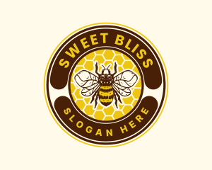 Bee Honey Hive logo design