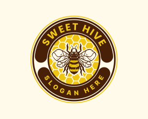 Bee Honey Hive logo design