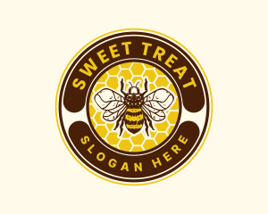 Bee Honey Hive logo design