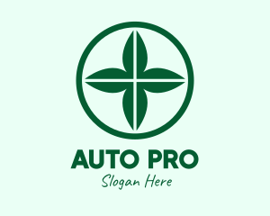 Green Leaf Cross logo
