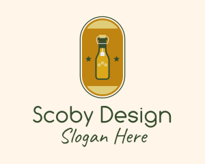 Bottle Teabag Badge logo