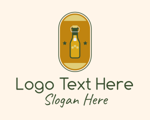 Fermented - Bottle Teabag Badge logo design