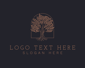 Elegant Eco Tree logo