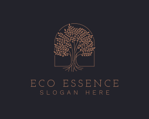 Elegant Eco Tree logo design