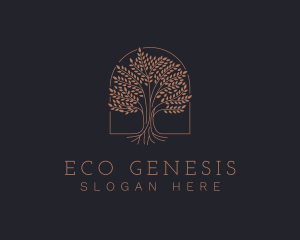 Elegant Eco Tree logo design