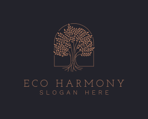 Elegant Eco Tree logo design