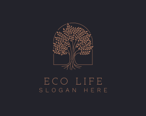 Elegant Eco Tree logo design