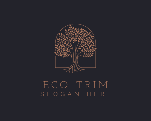 Elegant Eco Tree logo design