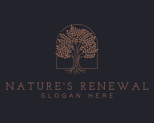 Elegant Eco Tree logo