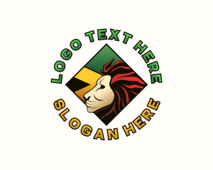 Rastafari Lion Jamaican logo