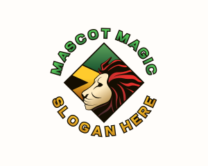 Rastafari Lion Jamaican logo design