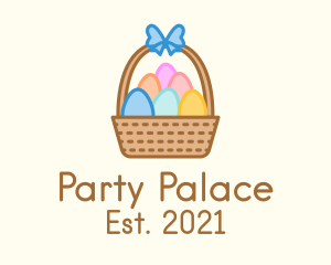 Colorful Easter Egg Basket logo design