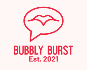 Mouth Chat Bubble logo design