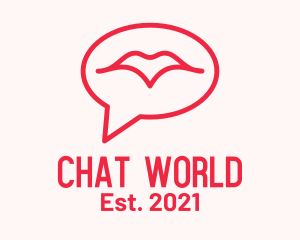 Mouth Chat Bubble logo design