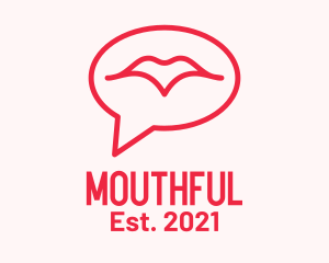 Mouth Chat Bubble logo