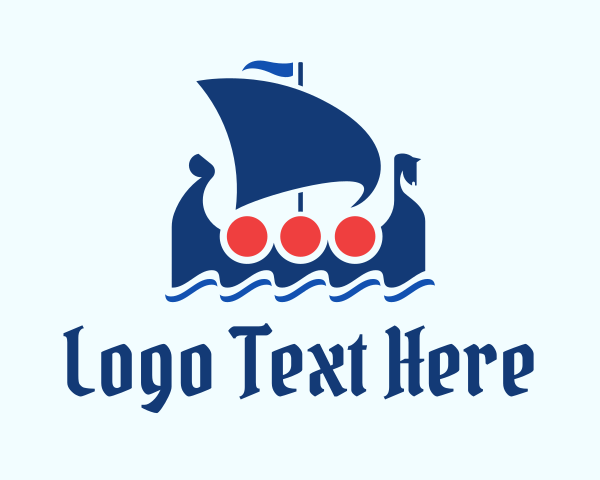 Viking Ship logo example 4