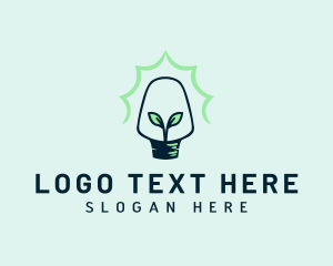 Leaf Light Bulb logo