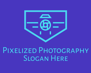 Retro Plane Camera Lens logo design